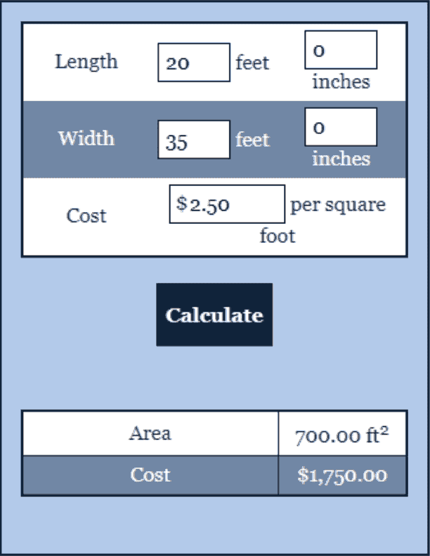 Rectangular Room Calculator Construction Calculator