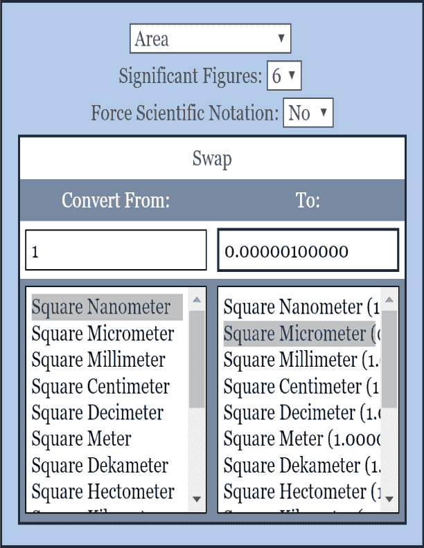 Area Conversion Calculator Conversion Calculator