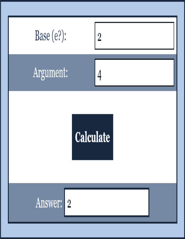 Log Calculator Function Calculator