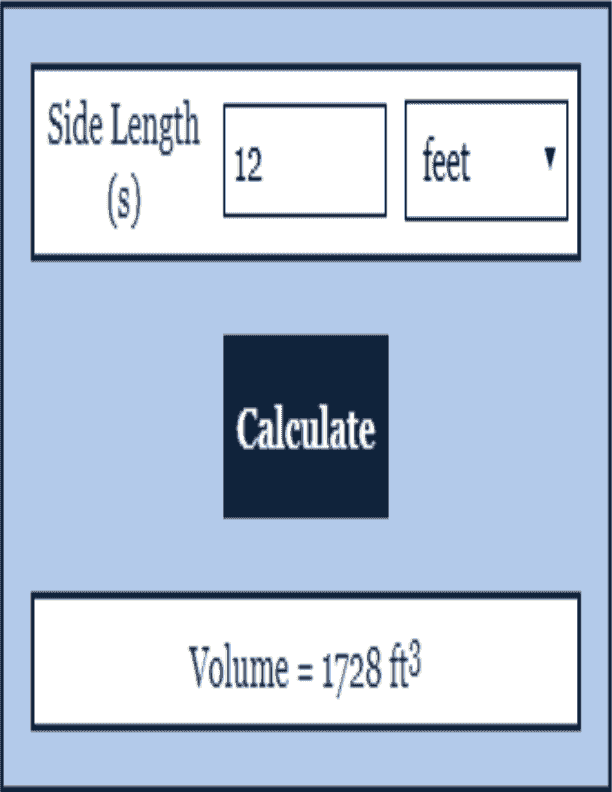 Cube Volume Calculator